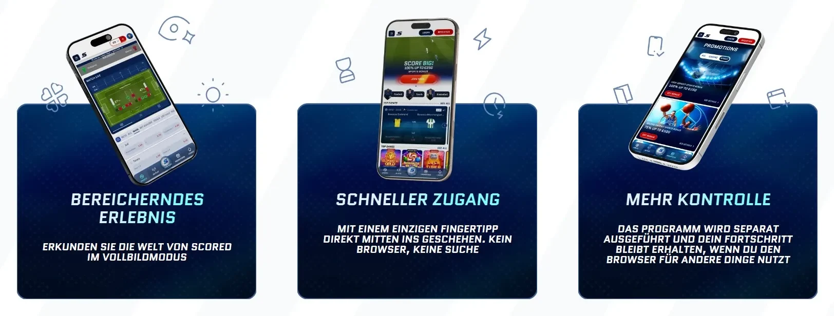 Scored Casino für unterwegs nutzen