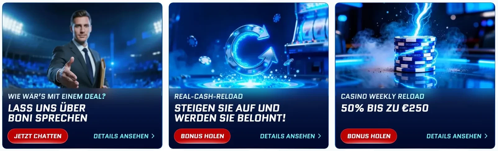 Boni und Aktionen bei Scored Casino